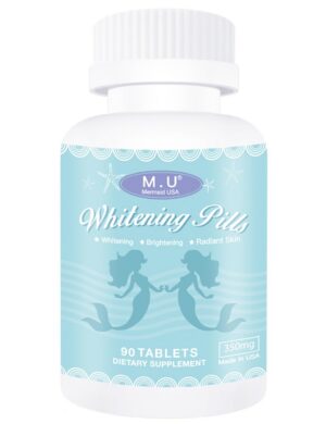 Frasco de pastillas M.U para aclarar la piel