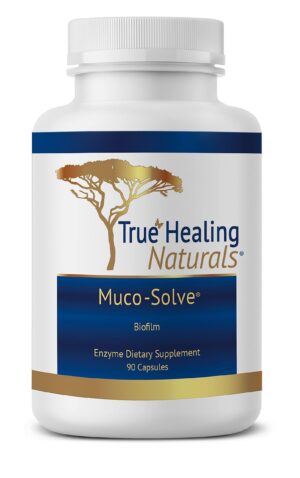 Frente del frasco Muco-Solve Biofilm - True Healing Naturals