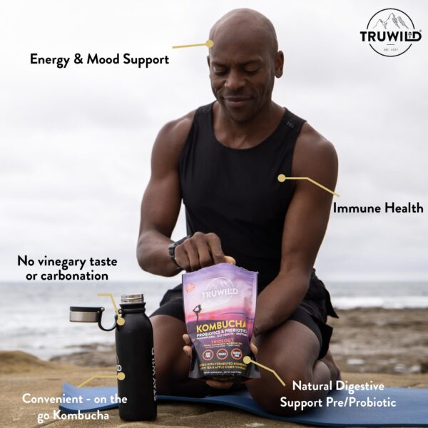 Muestra de bebida preparada TruWild Kombucha