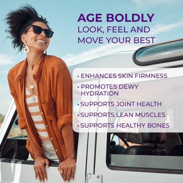 Muestra de polvo de colágeno con resveratrol