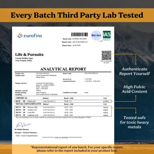 Muestra resina Shilajit pura Life & Pursuits