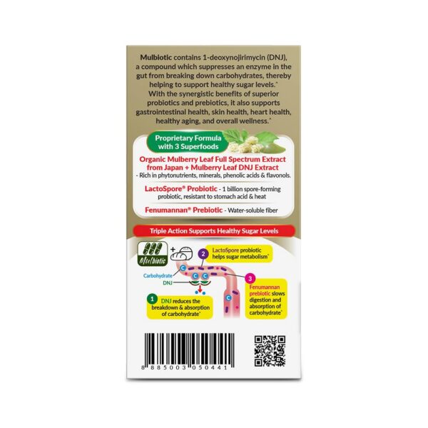 Version 1.0.0 Mulbiotic cápsulas con probiótico y prebiótico