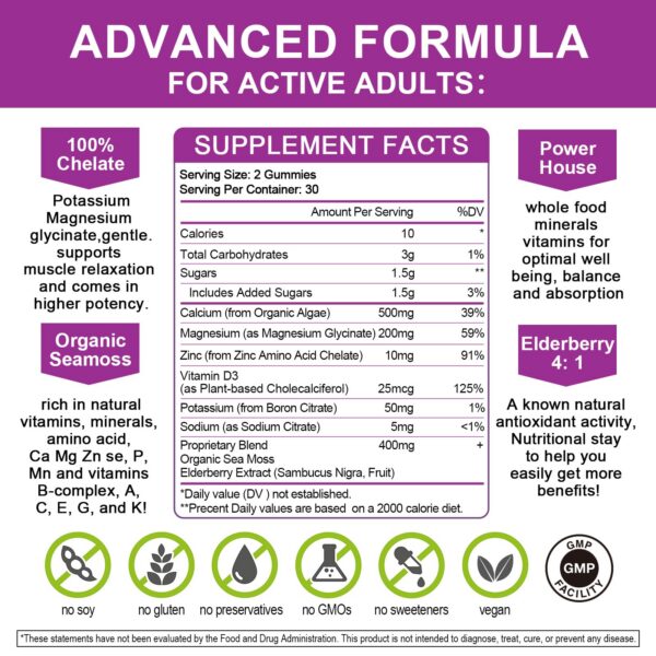 Frasco Mulittea gomitas calcio y magnesio
