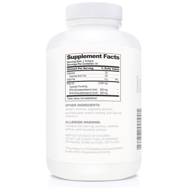 Etiqueta de producto omega 3 2000 mg