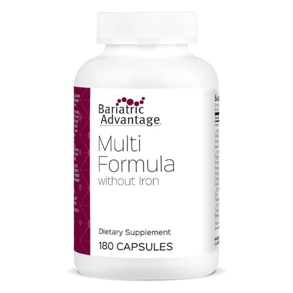 Multivitamina Bariatric Advantage sin hierro 180 cápsulas paquete