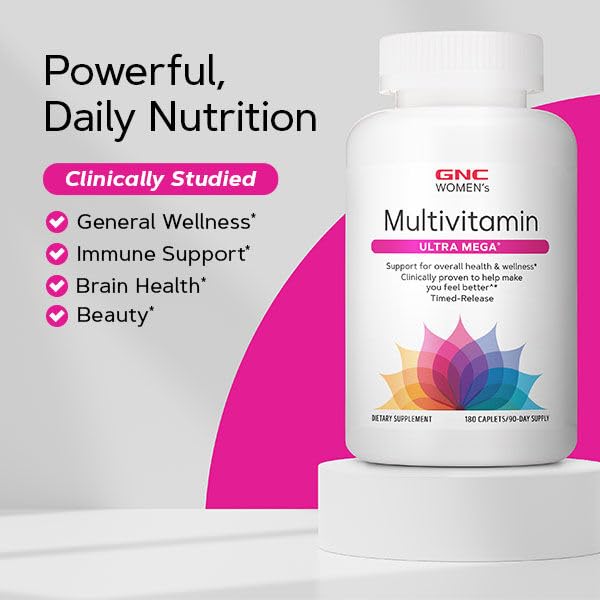 Caja suplementaria multivitamínico Ultra Mega GNC mujer