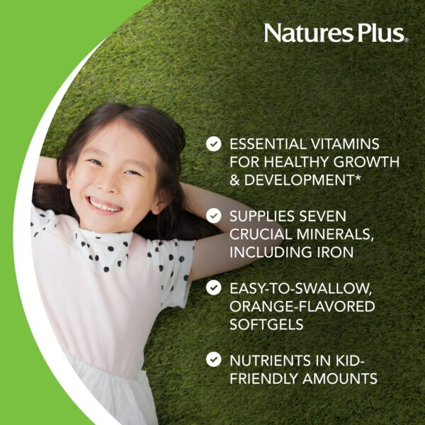 Cápsulas blandas multivitamínicas Natures Plus sabor naranja