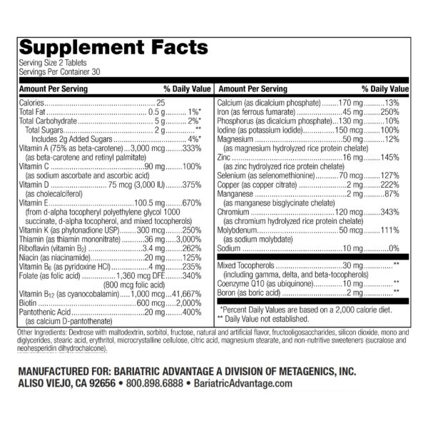 Multivitaminas Bariatric Advantage caja frontal