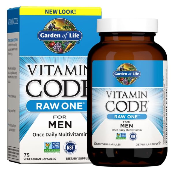 Multivitaminas Garden of Life para hombres Raw One 75 tabletas
