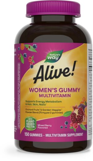 Multivitaminas gomitas mujer Nature's Way Alive sabor frutos rojos