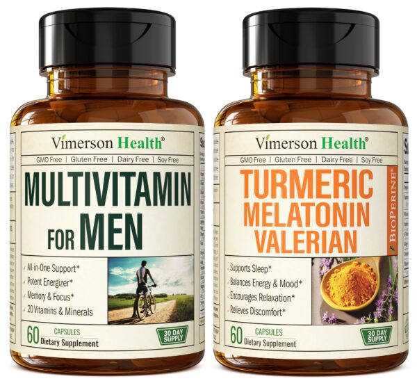 Version 1.0.0 Multivitaminas para hombres Vimerson Health en frasco