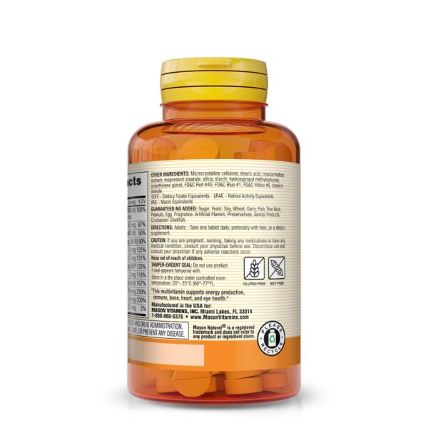 Multivitaminas Mason Natural mini tableta suplemento