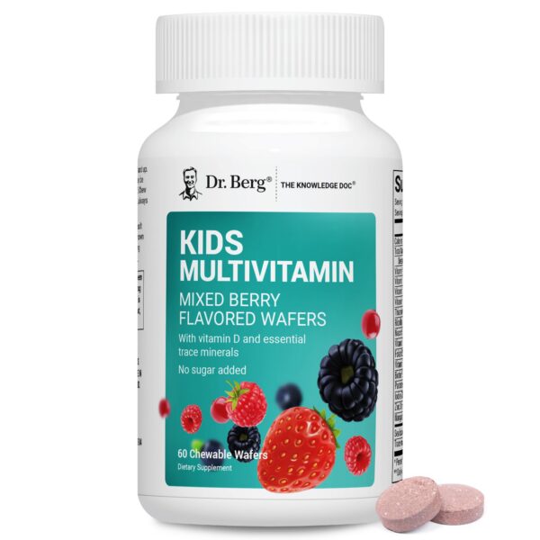 Multivitaminas masticables Dr Berg sabor bayas rojas