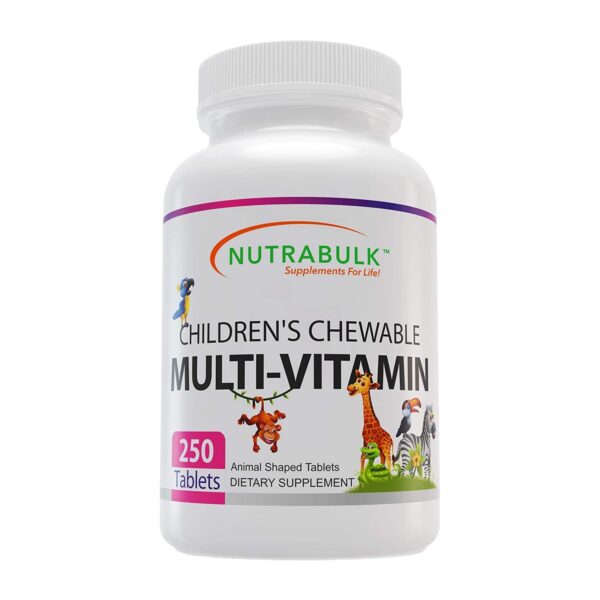 Version 1.0.0 Multivitaminas masticables NutraBulk con formas de animales y sabor cereza