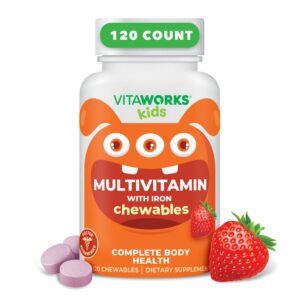 Multivitaminas masticables VitaWorks para niños sabor frutas