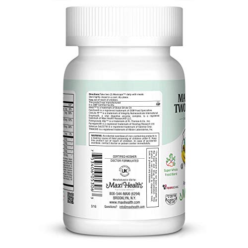 Multivitaminas Maxi Health, información nutricional