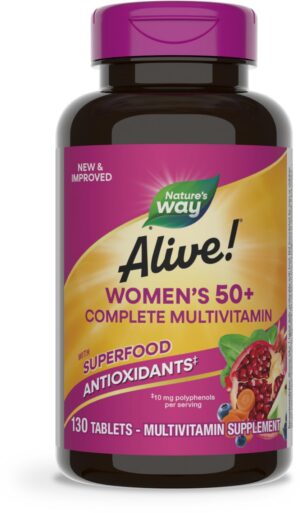 Multivitaminas Nature's Way Alive para mujeres 50+ frasco principal