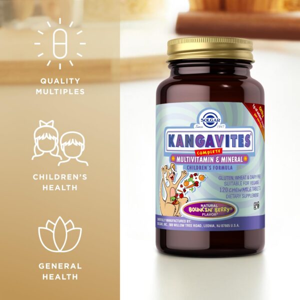 Multivitaminas para niños sin gluten Solgar Kangavites