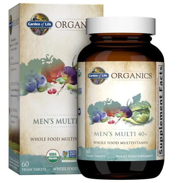 Multivitaminas orgánicas Garden of Life para hombres 60 tabletas