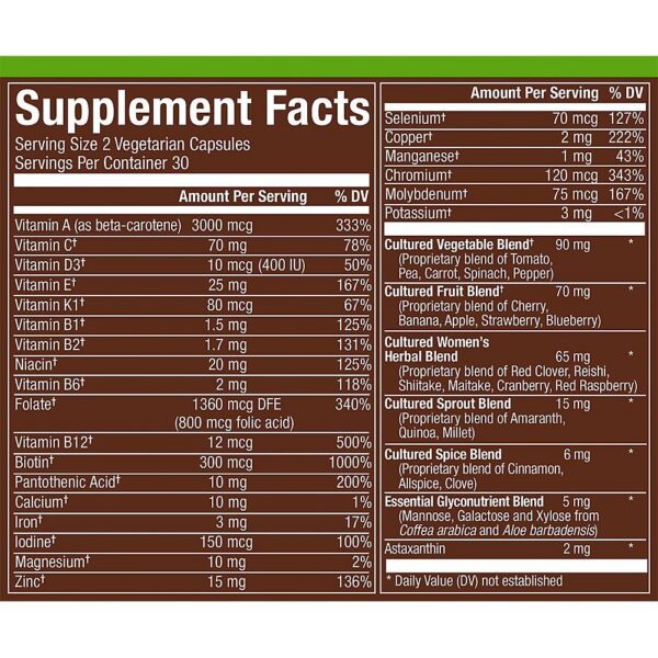 Multivitaminas plnt mujeres 50+ presentación