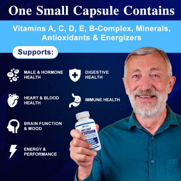 Multivitaminas Simply Potent detalle cápsulas y botella
