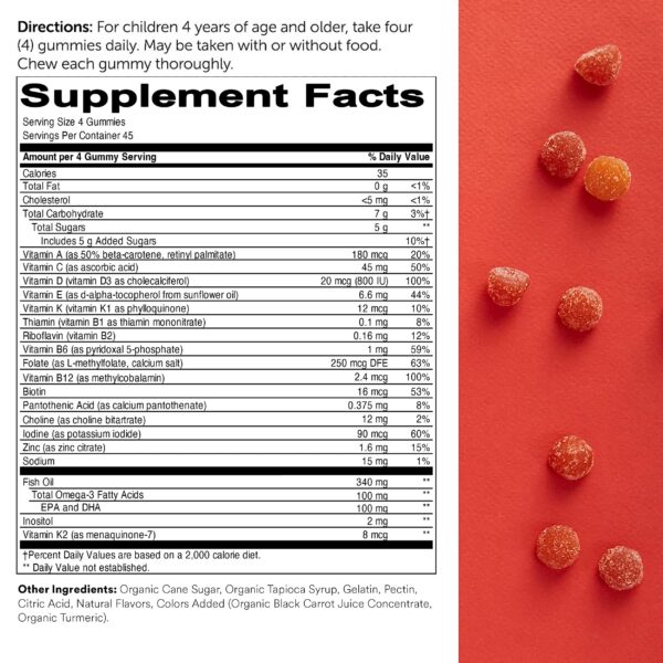 Version 1.0.0 Multivitaminas SmartyPants sabores frutales para niños y mujeres