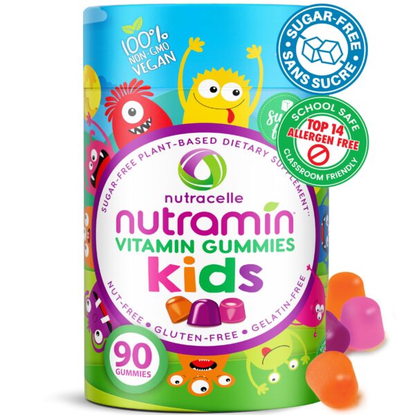 Multivitaminas veganas Nutracelle Nutramin para niños sabor fresa