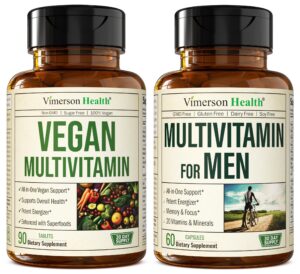 Multivitaminas veganas Vimerson Health para hombres vegetarianos