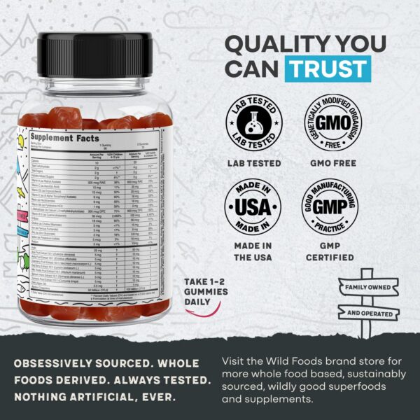 Version 1.0.0 Multivitaminas Wild Foods para niños con DHA para salud cerebral