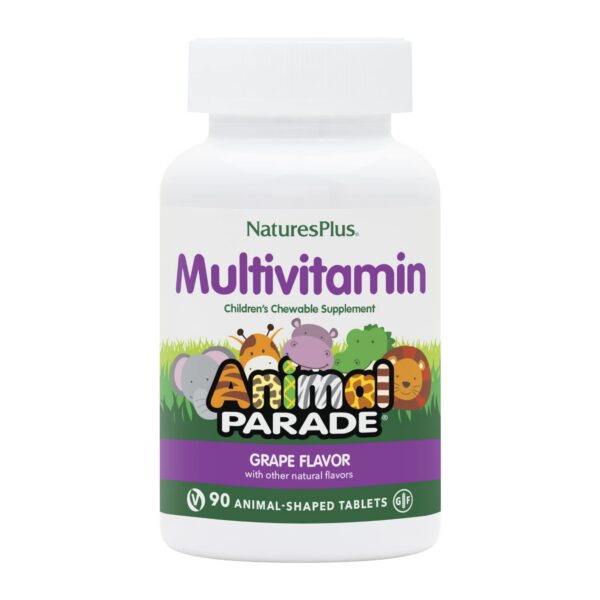 Multivitamínico Animal Parade sabor uva con forma de animales