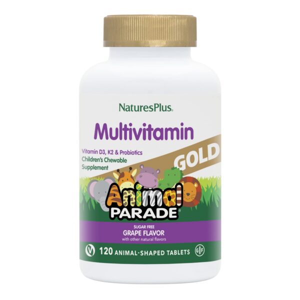 Version 1.0.0 Multivitamínico Animal Parade Gold sabor uva 120 tabletas masticables