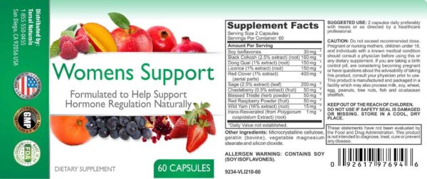 Multivitamínico apoyo hormonal mujeres empaque lateral