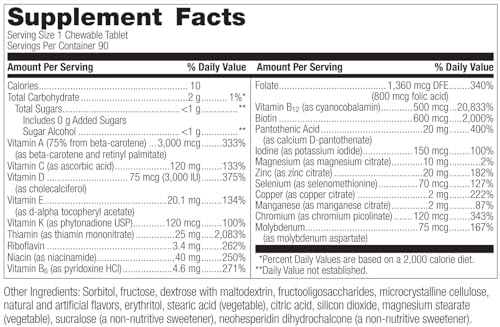 Version 1.0.0 Multivitamínico Bariatric Advantage sabor cítrico 90 tabletas