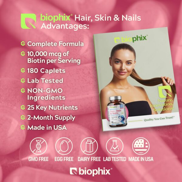 Multivitamínico para belleza cabello piel y uñas biophix