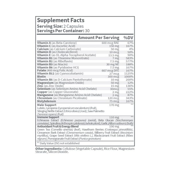 Multivitamínico completo para hombres USA Medical