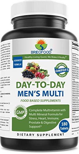 Multivitamínico diario Brieofood para hombres frasco