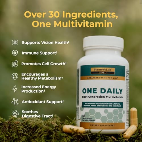 Version 1.0.0 Multivitamínico diario 60 cápsulas Nature's Lab Gold calidad premium