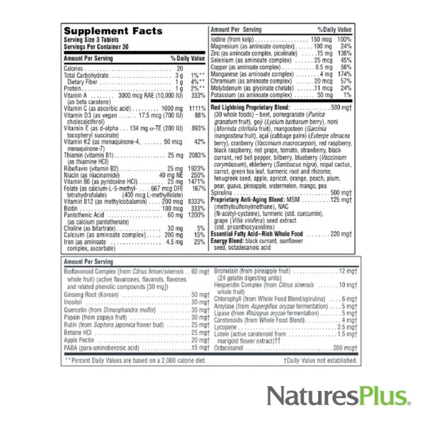 Version 1.0.0 Multivitamínico para energía y antioxidantes NaturesPlus