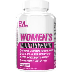 Version 1.0.0 Frasco de Multivitamínico Evlution para mujer 120 tabletas