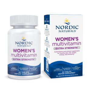 Multivitamínico extra fuerte Nordic Naturals mujeres botella frontal