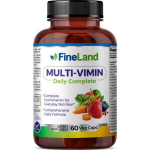 Botella de FineLand Multivitamínico Diario con 60 cápsulas veganas