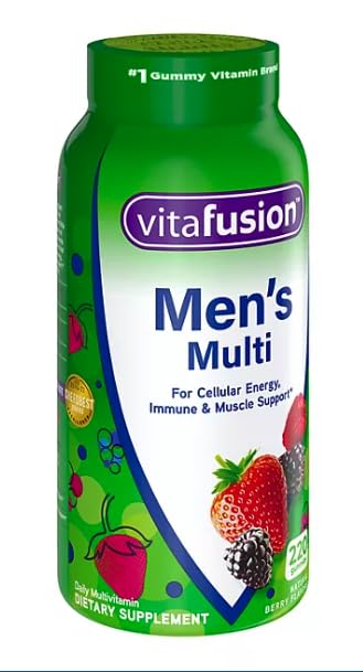 Multivitamínico en gomitas Vitafusion para hombres paquete frontal