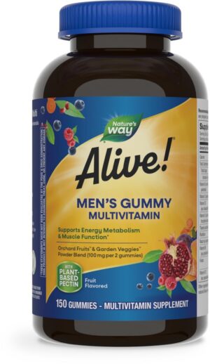Multivitamínico gomoso Alive! Nature's Way para hombres 150 gomitas