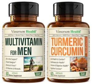 Multivitamínico para hombre Vimerson Health con cúrcuma y pimienta negra