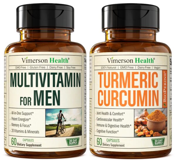 Multivitamínico para hombre Vimerson Health con cúrcuma y pimienta negra