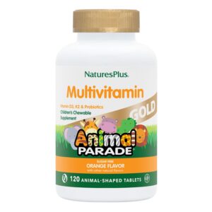 Multivitamínico infantil Animal Parade sabor naranja 120 tabletas