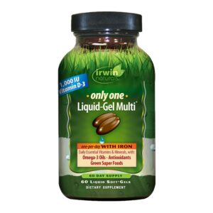 Version 1.0.0 Multivitamínico líquido-gel con hierro Irwin Naturals