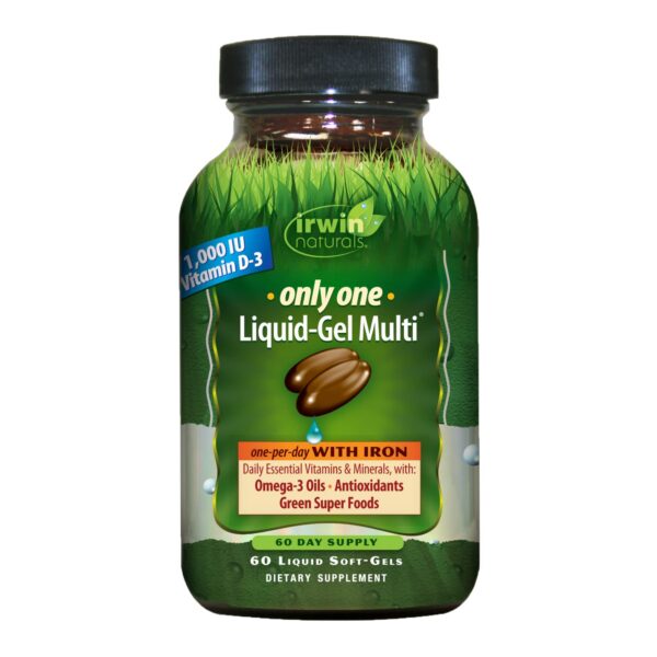 Version 1.0.0 Multivitamínico líquido-gel con hierro Irwin Naturals