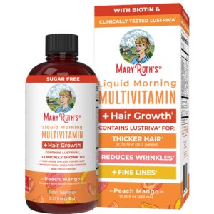 Version 1.0.0 multivitamínico líquido MaryRuth Organics Lustriva crecimiento cabello