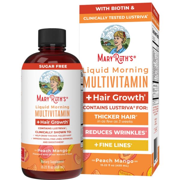 multivitamínico líquido MaryRuth Organics Lustriva crecimiento cabello